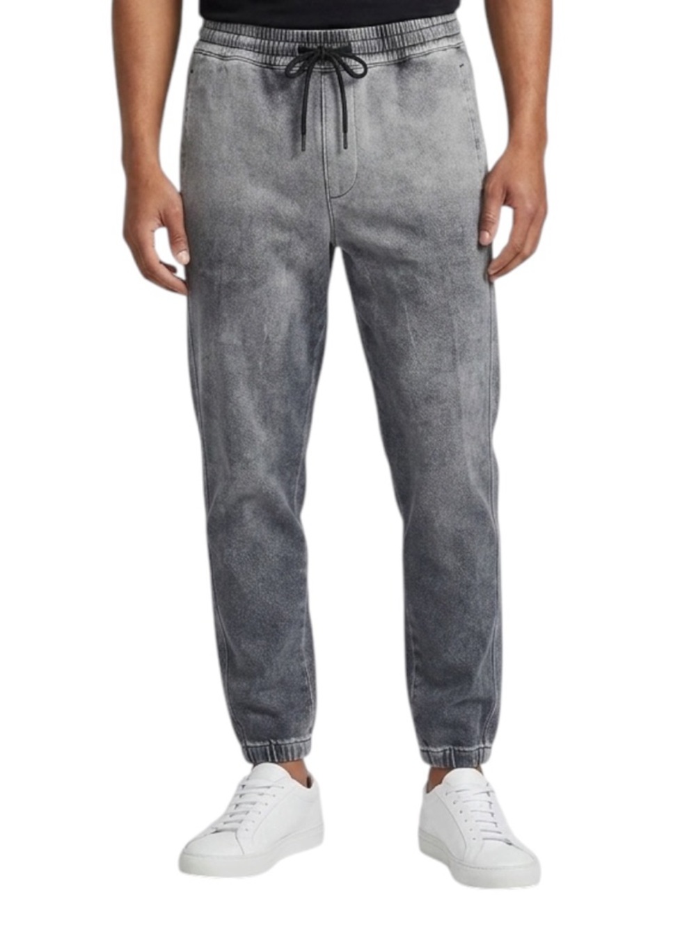 7 For All Mankind Men's Acid Wash Knit Denim Athleisure Joggers  Size Medium